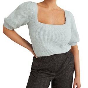 Boden Square Neck Mohair & Wool Blend Fluffy Jumper Size Medium